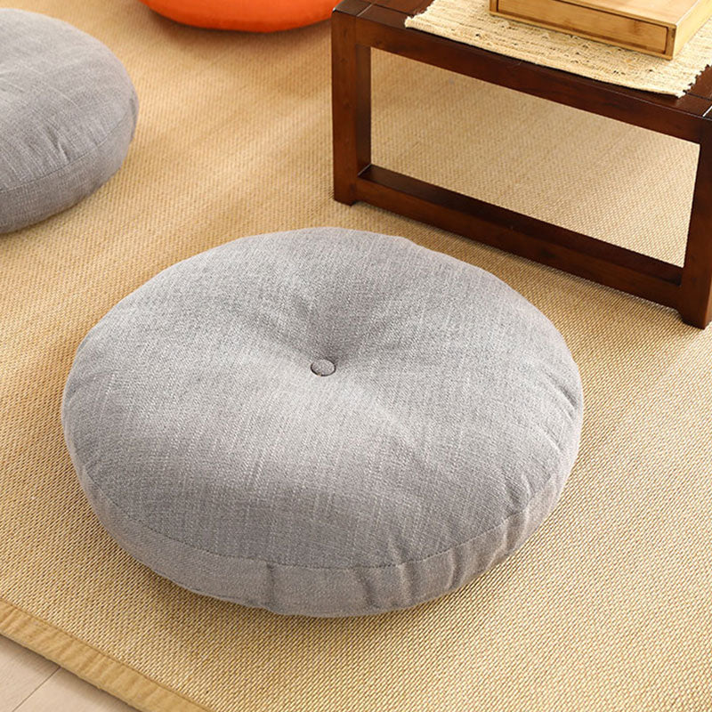 Mythstone Lotus Simple Pattern Linen Meditation Seat Cushion Home Living Room Decoration