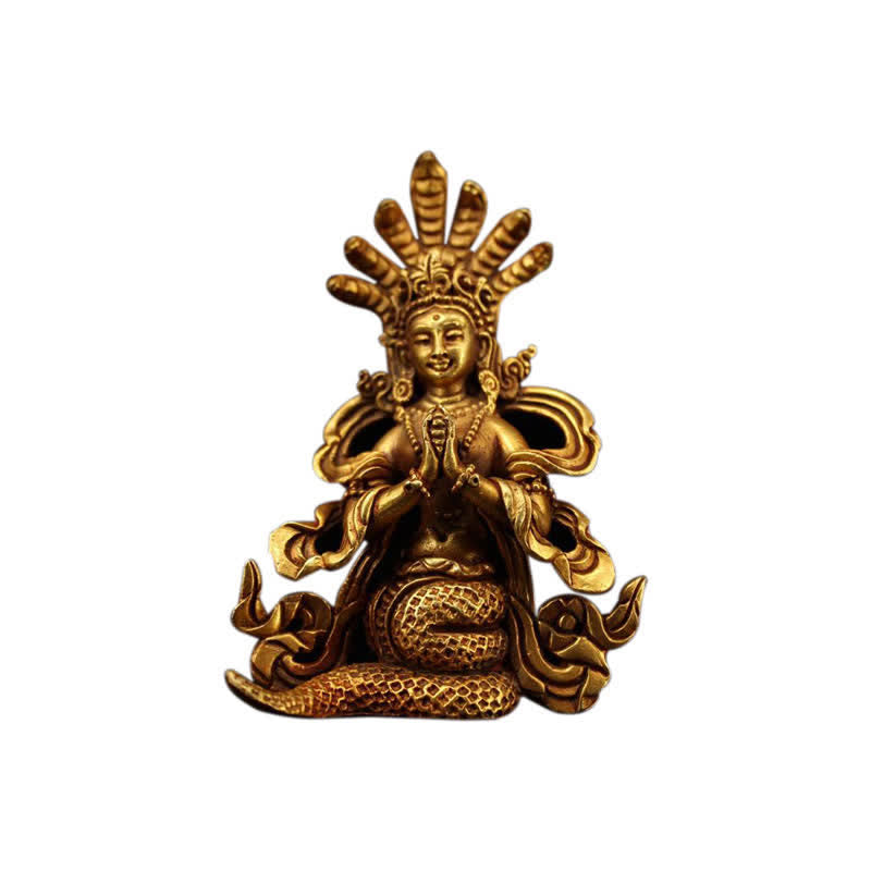 Mythstone Bodhisattva Nagarjuna Protection Copper Statue Decoration