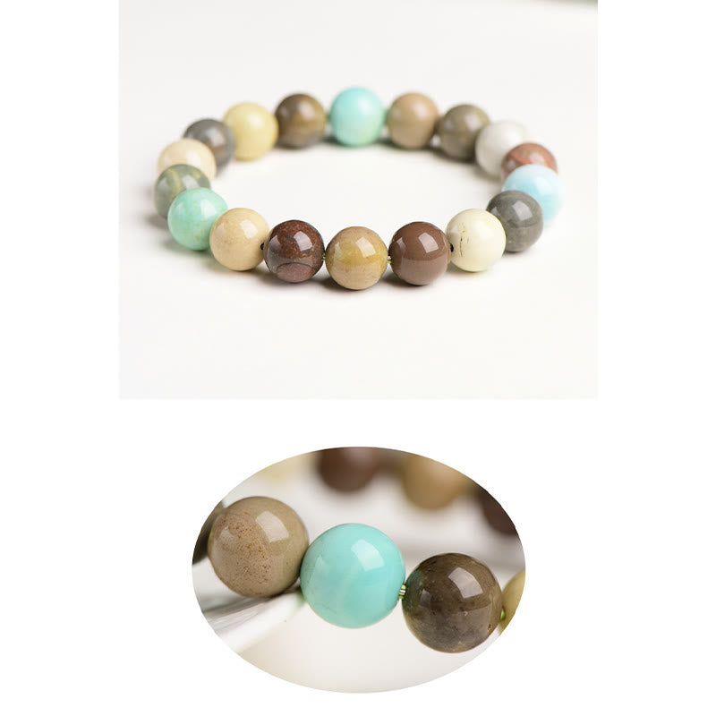 Mythstone Natural Colorful Alashan Agate Confidence Bracelet