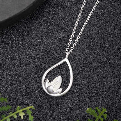 Mythstone 925 Sterling Silver Lotus Flower Floral Enlightenment Necklace Pendant