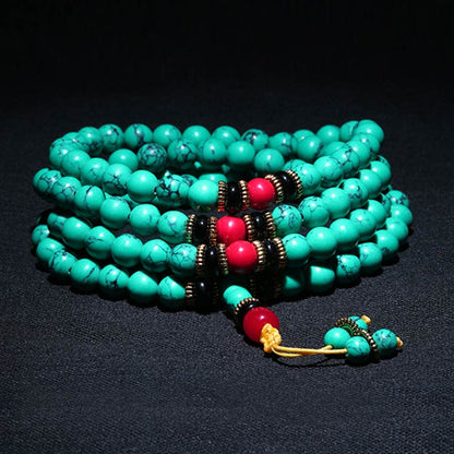 MythStone Tibetan Turquoise Healing Mala Bracelet