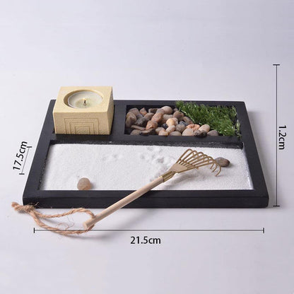 Mythstone Grass Rocks Landscape Enlightenment Meditation Zen Garden Home Decoration