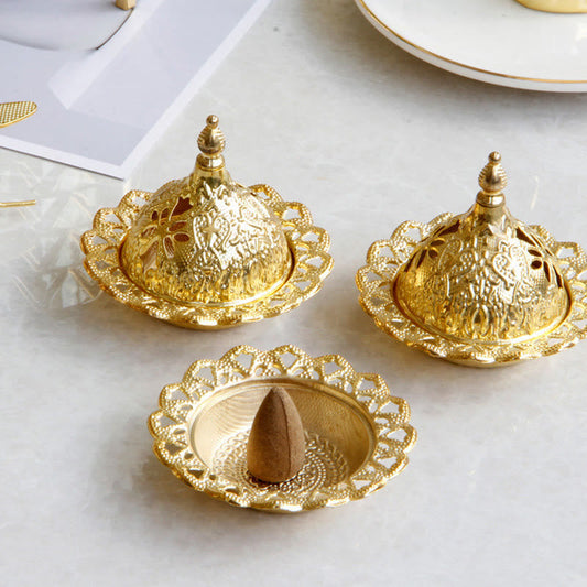 Mythstone Tibetan Gold Mini Meditation Incense Burner