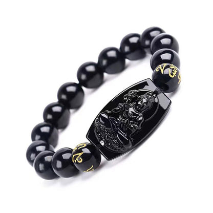 Mythstone Chinese Zodiac Obsidian Protection Bracelet