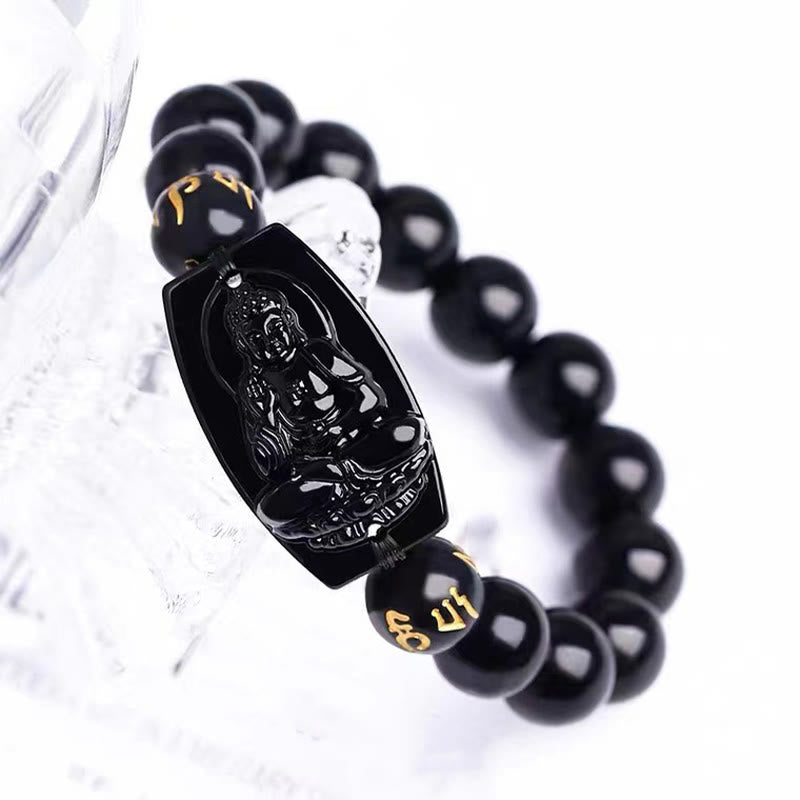 Mythstone Chinese Zodiac Obsidian Protection Bracelet