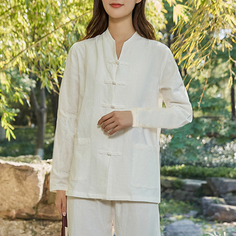 Conjunto de ropa de lino y algodón para mujer, uniforme de meditación, yoga y zen espiritual Mythstone