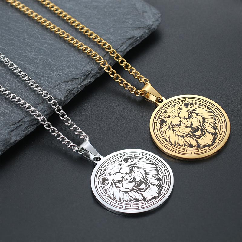 Animal Titanium Steel Chain Necklace Protection Pendant