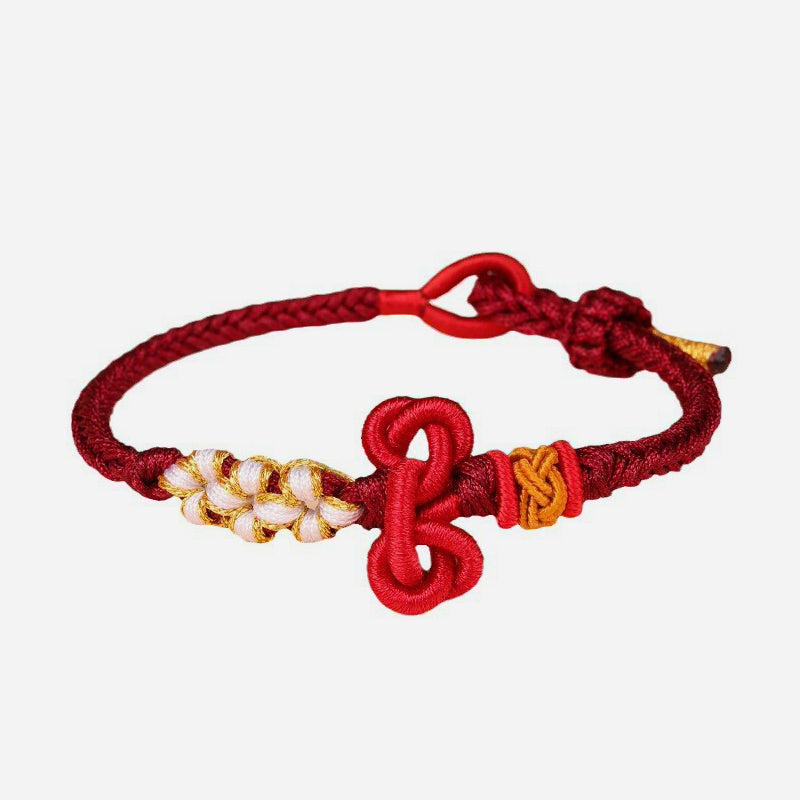 Mythstone Handmade Wenchang Knot Luck Strength Braided Rope Bracelet