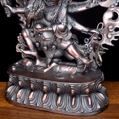 Estatua decorativa de cobre con la compasión del Bodhisattva Mahakala del Tíbet de Mythstone