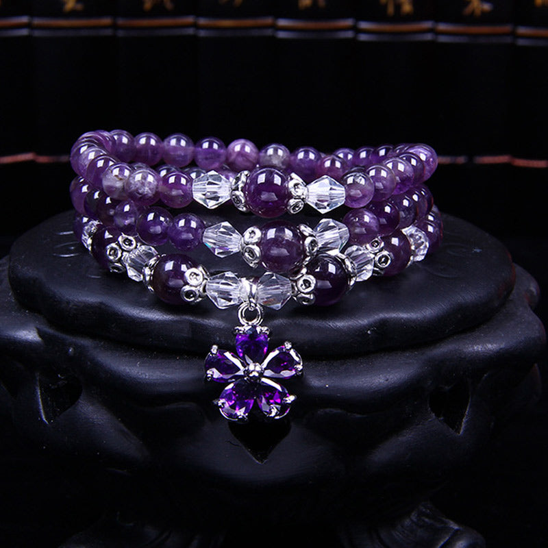 Mythstone Tibetan Amethyst Blessing Bracelet