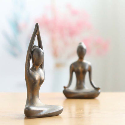 Mythstone AMythstonetract Yoga Meditation Exercise Ceramics Spiritual Figurine Sculpture Decoration