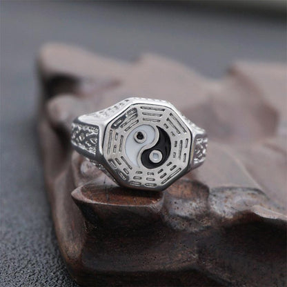 Mythstone Yin Yang Symbol Copper Luck Ring