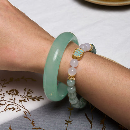 Mythstone Promote New Beginnings Mint Green Jade Bracelet Bangle Bundle