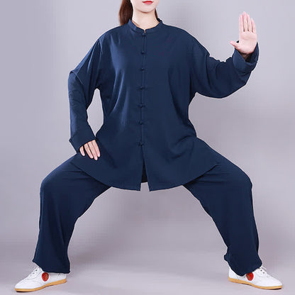 Mythstone Tai Chi Qigong Meditation Prayer Spiritual Zen Practice Unisex Cotton Linen Clothing Set