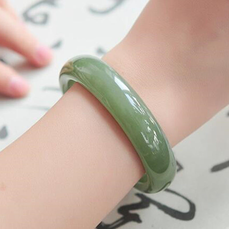 Mythstone Jade Abundance Blessing Bangle Bracelet