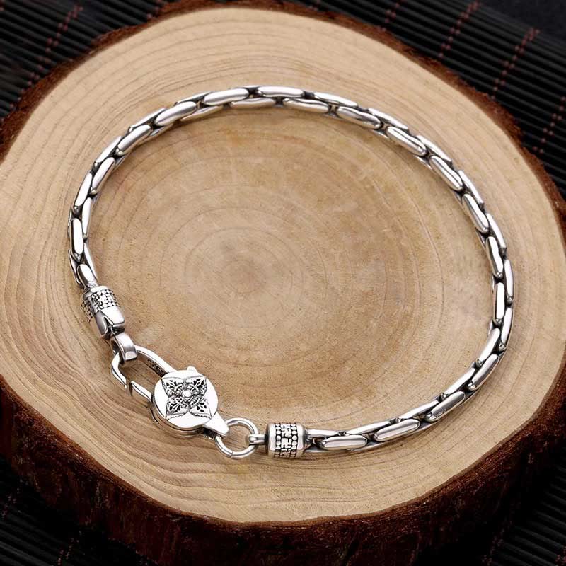 MythStone Tibetan Double Dorje Om Mani Padme Hum Buddha Swastika Vajra Strength Bracelet