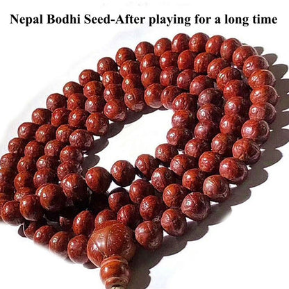 Mythstone 108 Mala Beads Nepal Bodhi Seed Luck Wealth Tassel Bracelet