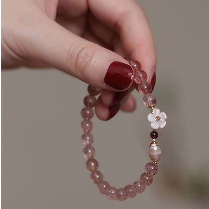 Mythstone Strawberry Quartz Peach Blossom Love Bracelet