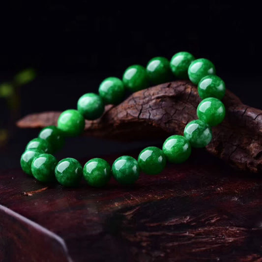 Mythstone Cyan Jade Bead Calm Harmony Bracelet