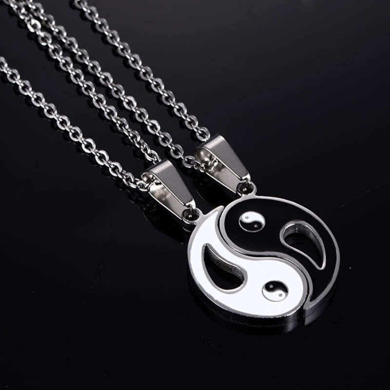 2 piezas de collar con colgante de Yin Yang para pareja