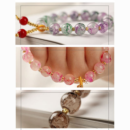 Mythstone Liuli Glass Bead Blessing Harmony Bracelet