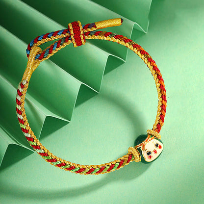 Pulsera de nudo de la paz de ocho hilos hecha a mano con diseño de zongzi y colorido de Mythstone 