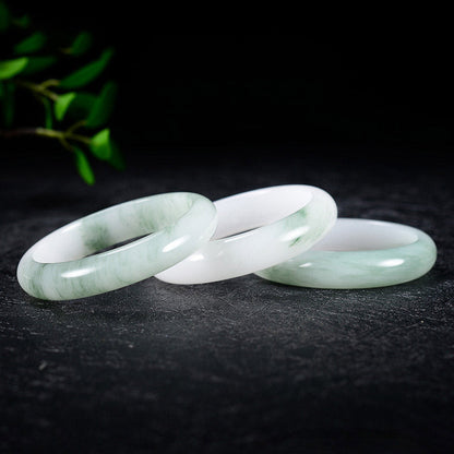 Mythstone Natural Jade Luck Healing Bangle Bracelet