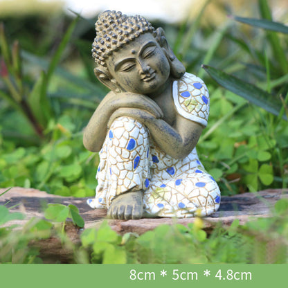 Mythstone Meditating Zen Buddha Serenity Resin Statue Figurine Home Decoration