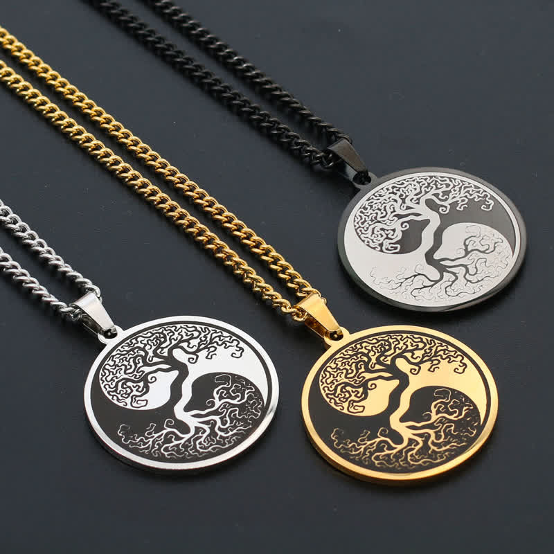 Mythstone The Tree of Life Titanium Steel Connection Necklace Pendant