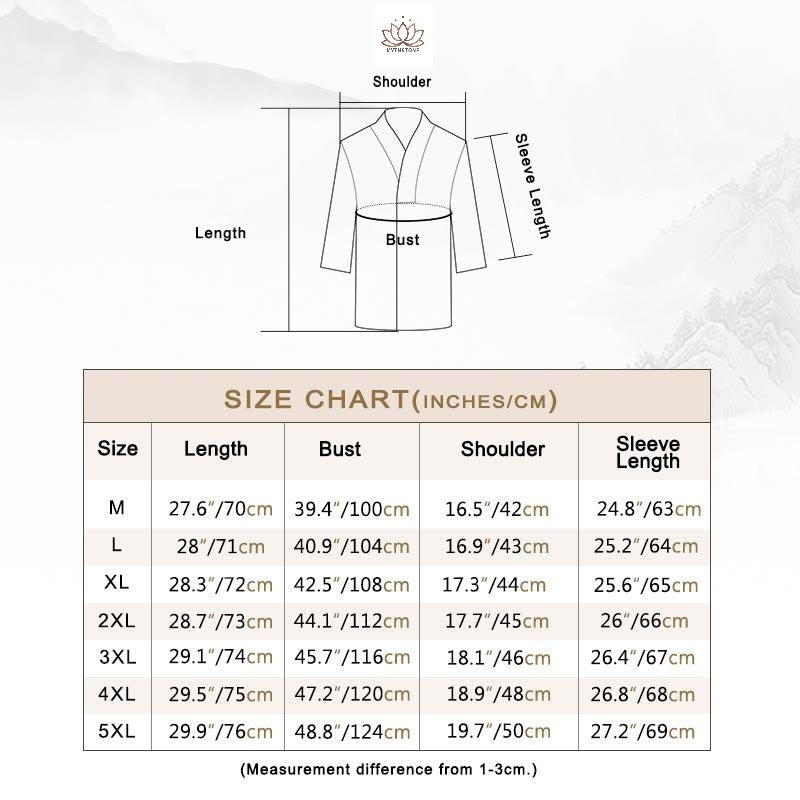 Mythstone Casual V-Neck Long Sleeve Shirt Linen Men Clothing