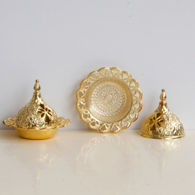 Mythstone Tibetan Gold Mini Meditation Incense Burner