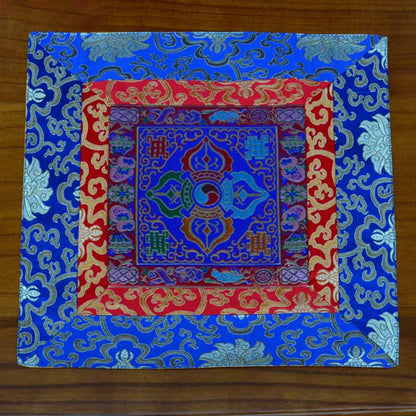 Mythstone Prayer Altar Mat Meditation Strength Endless Knot Vajra Man-Bcu Kalachakra Auspicious Symbols