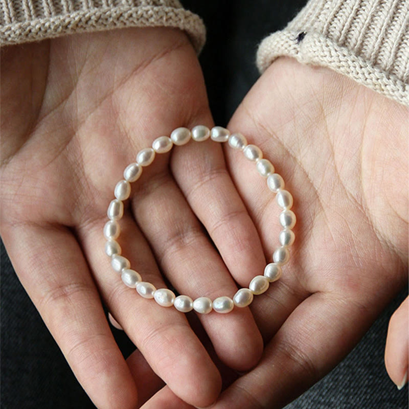 Mythstone Natural Pearl Healing Beaded Bracelet