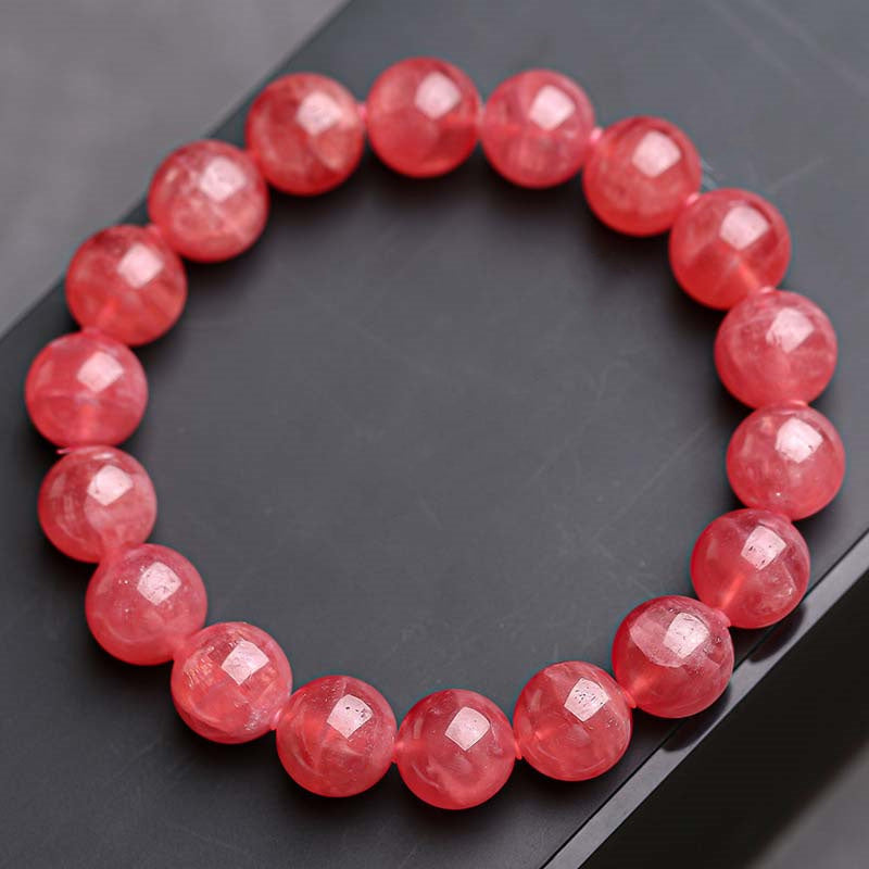 Mythstone Natural Strawberry Quartz Blessing Healing Bracelet