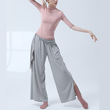 Mythstone Retro Loose Wide Leg Pants Casual Dance Women's Yoga Pants