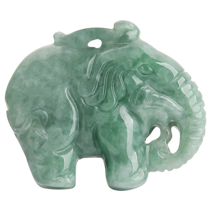 Mythstone Elephant Jade Luck Strength Necklace String Pendant