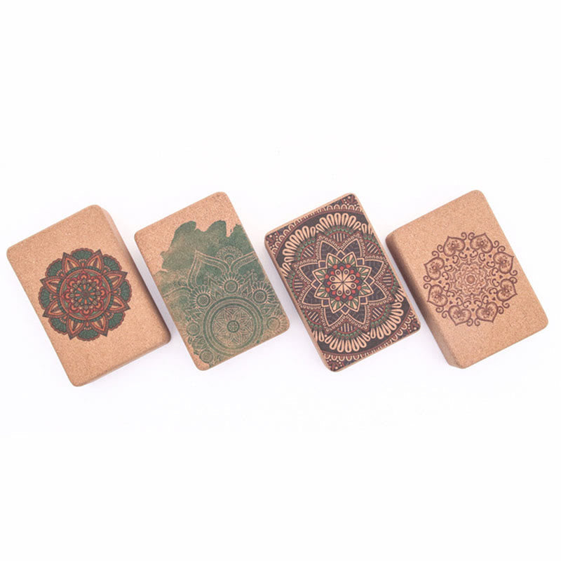 Mythstone Tibetan Mandala Mindful Yoga Cork Block