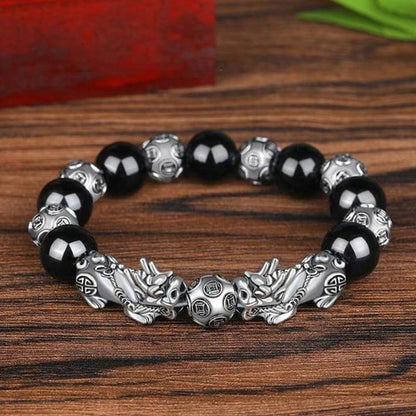 Pulsera de obsidiana PiXiu con fengshui tibetano Mythstone 