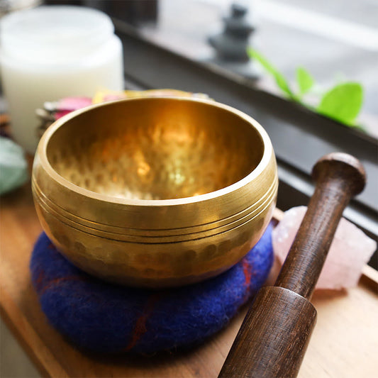 Tibetan Meditation Sound Bowl Handcrafted for Healing and Mindfulness Singing Bowl Set