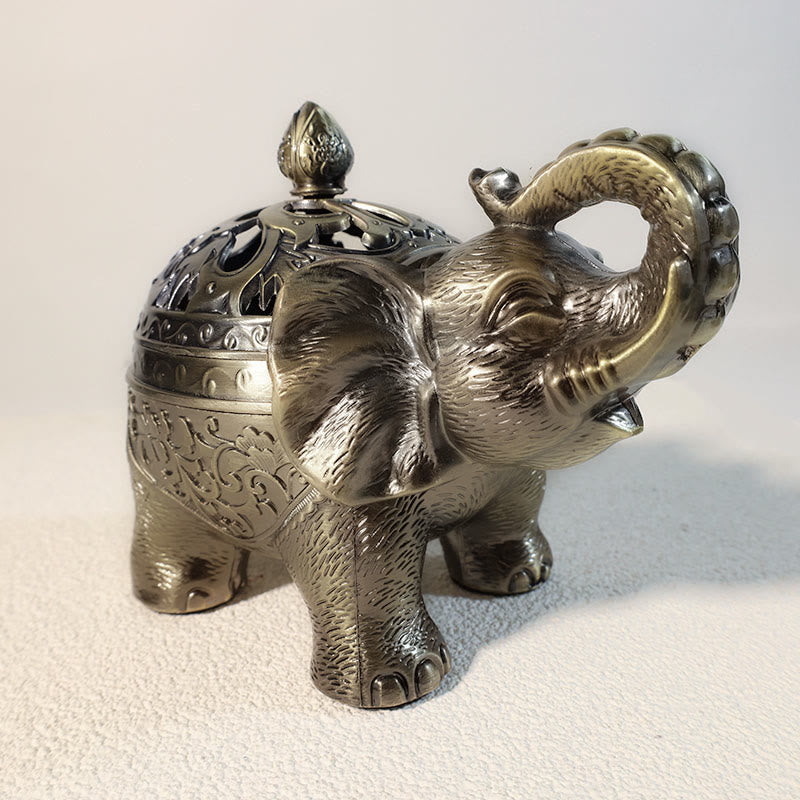 Mythstone Elephant Alloy Incense Holder Home Decoration Incense Burner