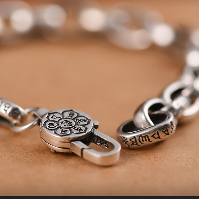 Mythstone 925 Sterling Silver Six True Words Wisdom Calm Bracelet