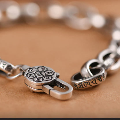 Mythstone 925 Sterling Silver Six True Words Wisdom Calm Bracelet