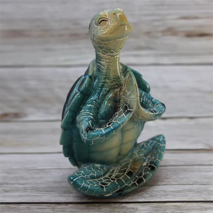 Mythstone Tibetan Yoga Meditating Turtle Wisdom Resin Statue Decoration