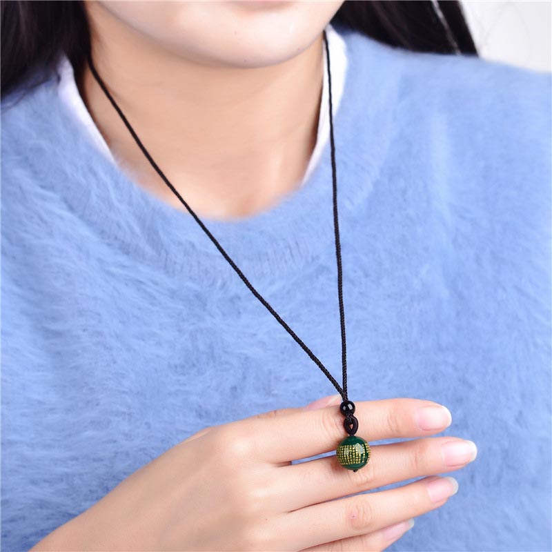 Mythstone Tibetan Buddhism Ancient Heart Sutra Necklace