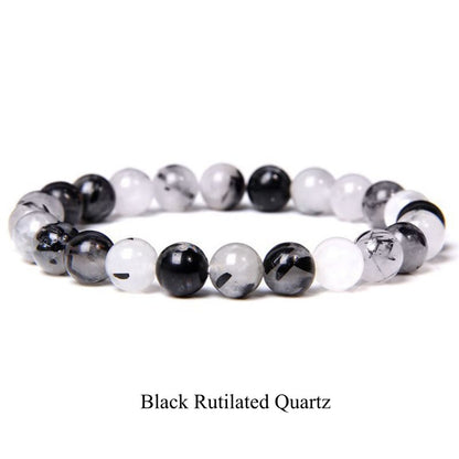 Mythstone Natural Stone Quartz Healing Beads Bracelet