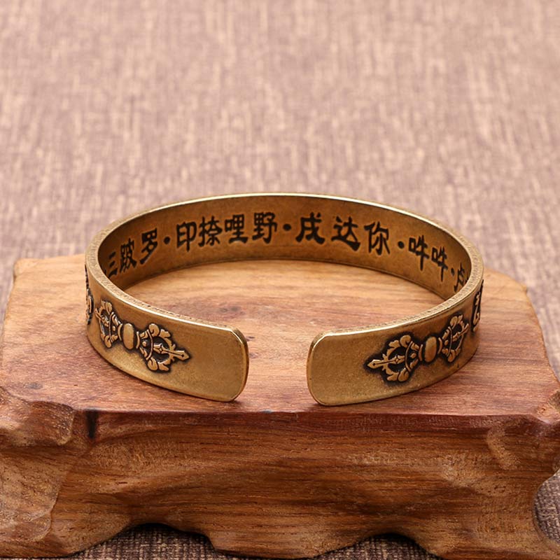 MythStone Tibetan Sanskrit Copper Healing Bracelet Bangle