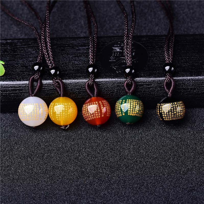 Mythstone Tibetan Buddhism Ancient Heart Sutra Necklace