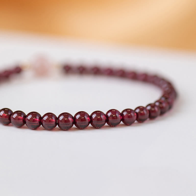 MythStone Natural Garnet Strawberry Quartz Calm Bracelet