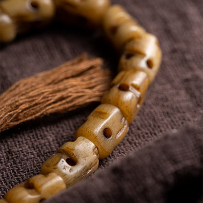 Pulsera de hueso de yak tibetano Mythstone El señor del bosque de cadáveres Ahuyenta a los malos espíritus