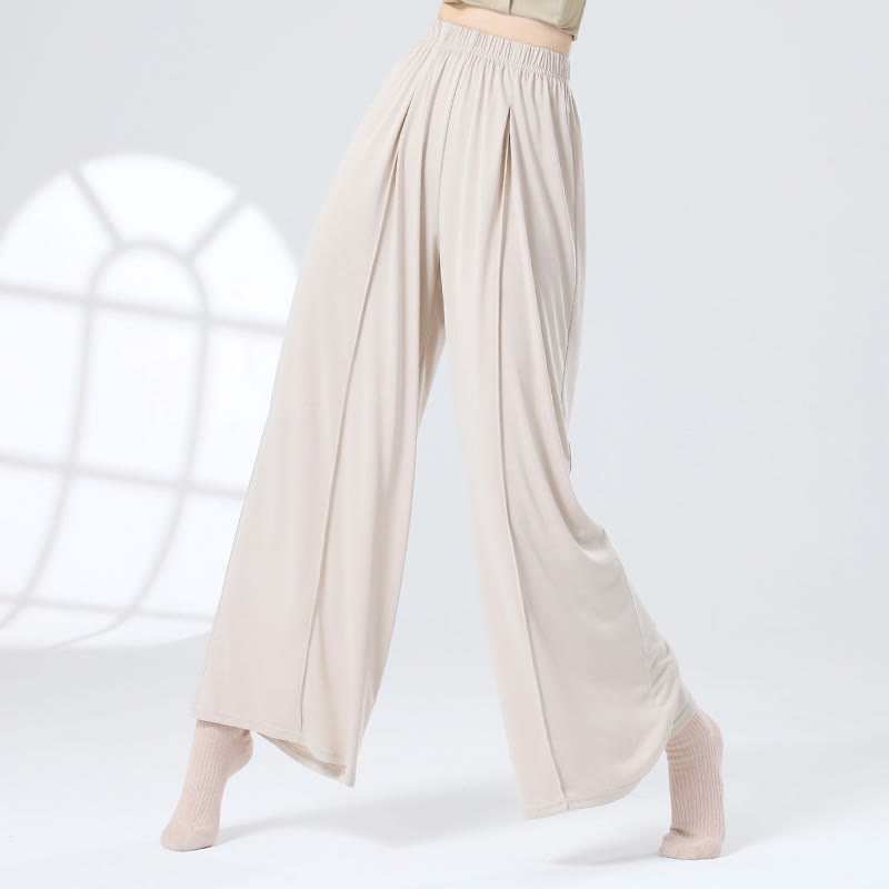 Mythstone Solid Color Loose Wide Leg Pants Dance Women's Yoga Pants